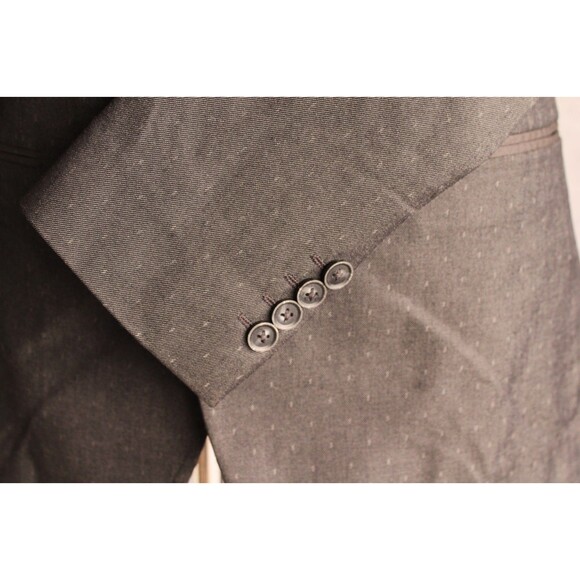 John Varvatos Luxe Men's Peak Lapel Sport Coat Size 40R Cotton Blend Black - Picture 6 of 11